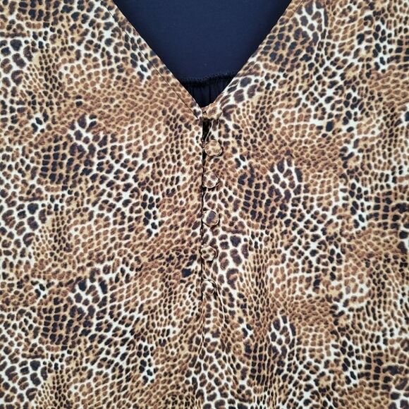 Worthington NWT Animal Print Sleeveless Blouse , Women's XXL - Picture 3 of 6